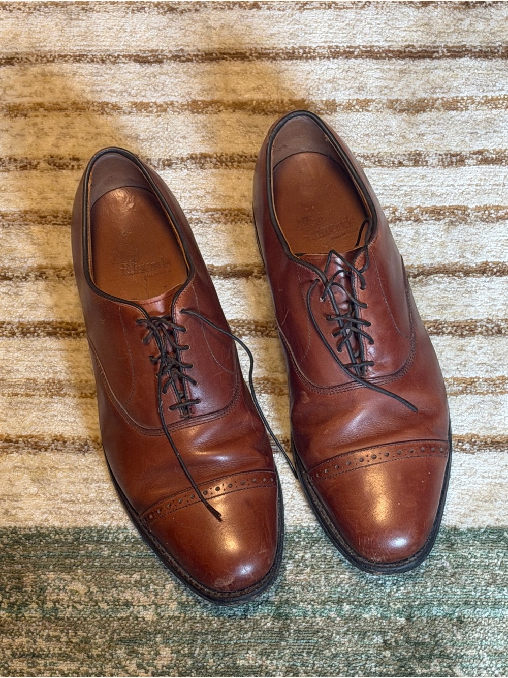 Allen Edmonds Brown Cap-Toe Oxford Dress Shoes